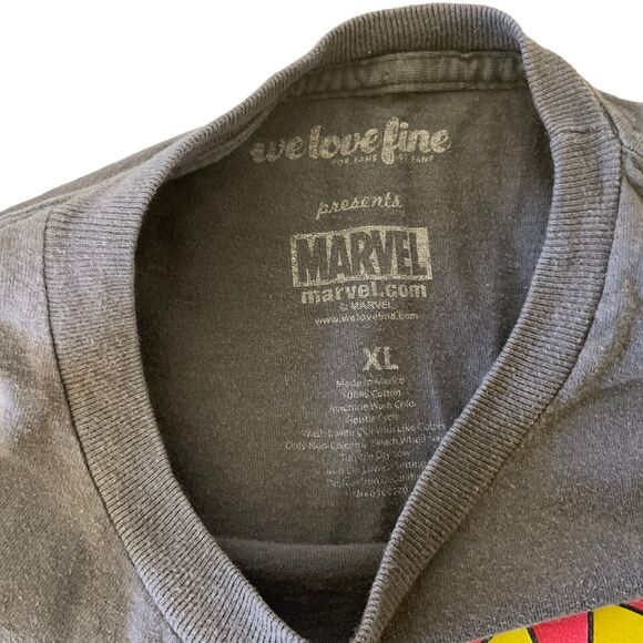 We Love Fine Presents Marvel Men's XL Gray T-shirt- Hulk, Thor, Iron Man… - Picture 5 of 7